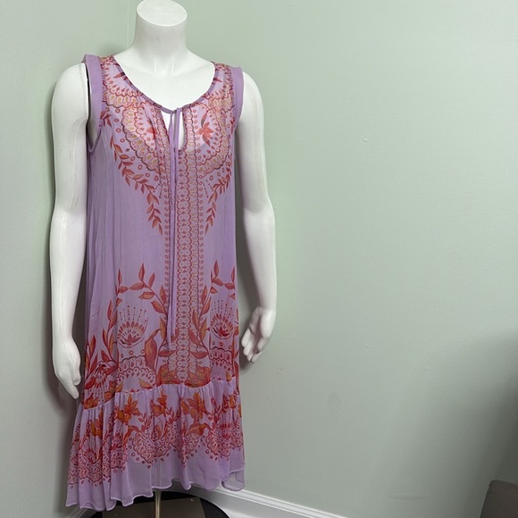 ANTHROPOLOGIE Floreat Orchid Floral Dress size 6 - Picture 3 of 9